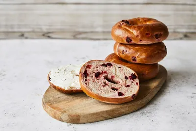 Veggie bagels made with NEW Utterly Fruity